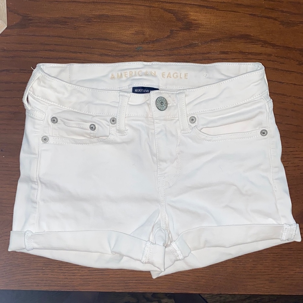 white american eagle jean shorts